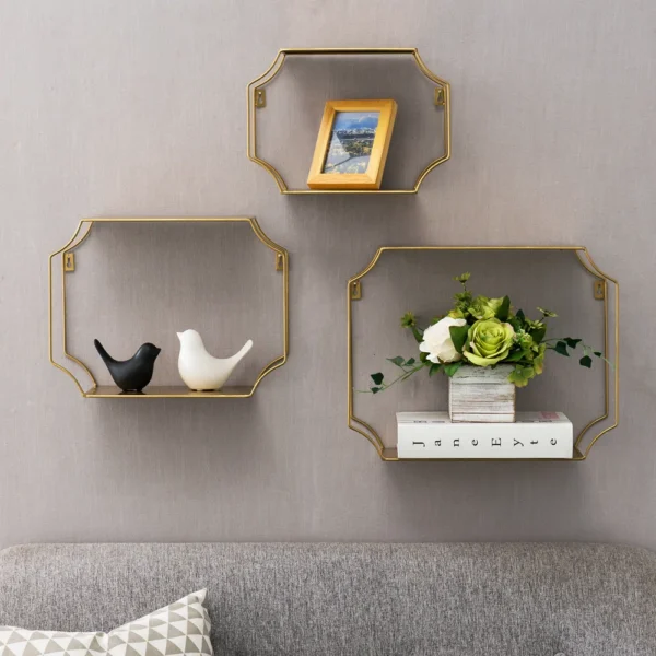 Adoraim 3 Piece Metal Floating Shelf