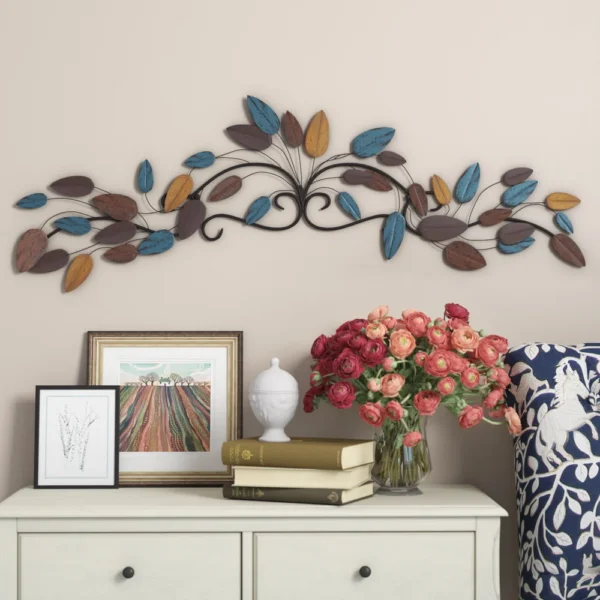 Traditional Plants & Flowers Wall Decor on Metal - Image 4