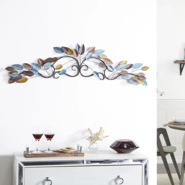 Traditional Plants & Flowers Wall Decor on Metal - Image 3
